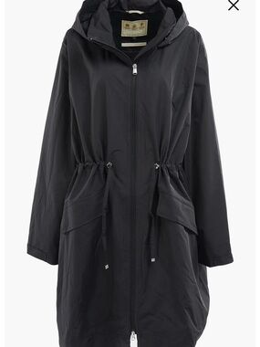 Barbour Black Hooded Trench Parka